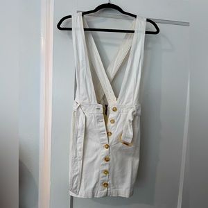 Women’s white overall dress S